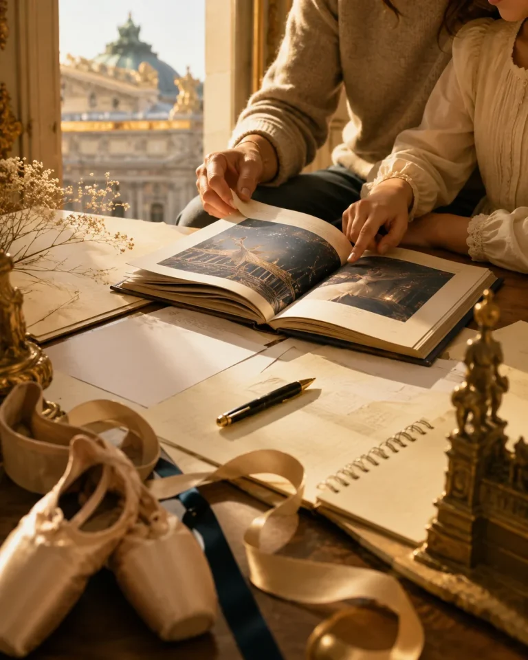 Test accompagné par les parents – La Variation des Étoiles Adulte accompagnant la lecture d’un prototype ouvert, avec documents et chaussons, pour le test de La Variation des Étoiles.