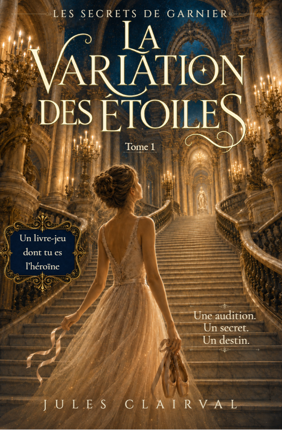 Couverture du livre – La Variation des Étoiles Couverture de La Variation des Étoiles, livre-jeu jeunesse de Jules Clairval